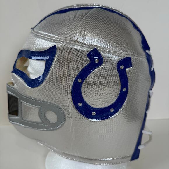 Indianapolis Colts Lucha Libre Mask Mexican Wrestling Style Adult One Size - Picture 1 of 6